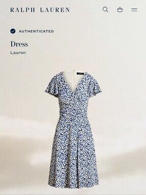 Ralph Lauren Floral Jersey  Surplice Dress